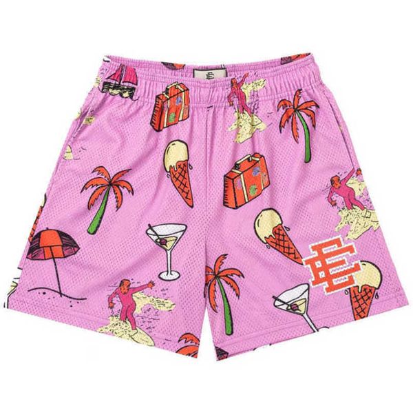 

ee luxury fashion men's shorts eric emanuel basic new york city skyline men women jog casual pant loose fitness muscular sports pants m, White;black