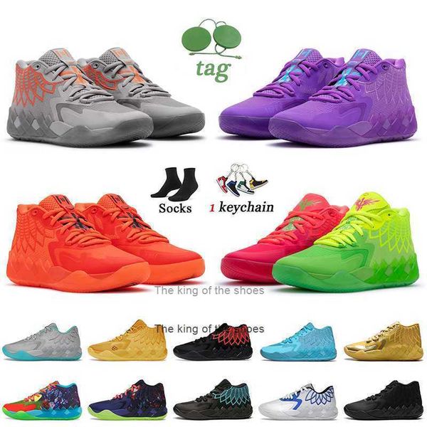

lemelo ball mb.01 basketball shoes rock ridge red blast queen city buzz rick and morty trainers