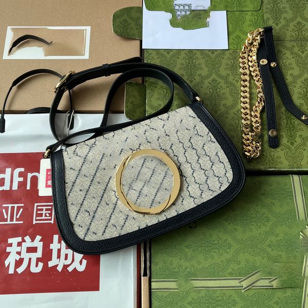

round interlocking chain bag shoulder bag ophidia handbag designer women crossbody bags lady luxury leather bagss 699268 gold toned hardware