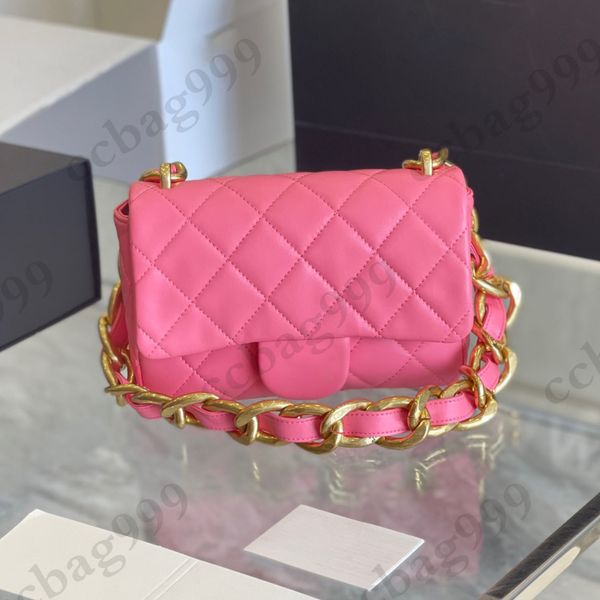 

coarse metal chain underarm flap bags lambskin classic diamond gold hardware matelasse single shoulder coins purses women designer handbags