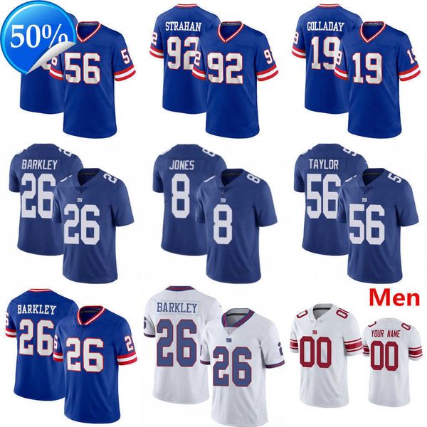 

5 kayvon thibodeaux men women youth new york''giants''jersey 26 saquon barkley 10 eli manning 8 daniel jones 19 kenny go, Black;red