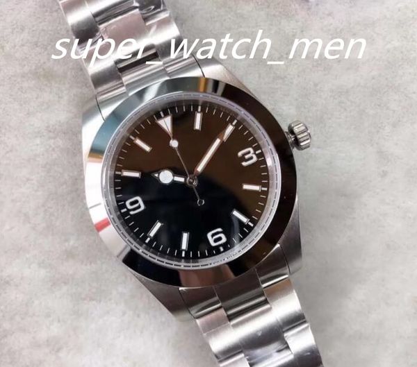 

watch explorer 39mm 114270 214270 stainless steel 2813 movement automatic mechanical mens watches series men wristwatches, Slivery;brown