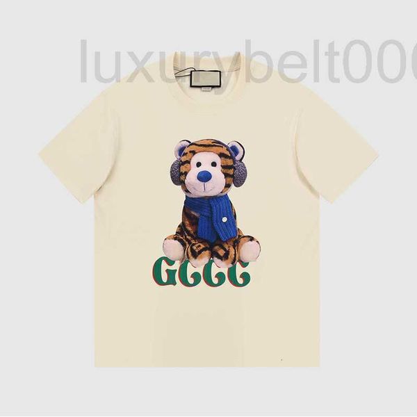 

men's t-shirts designer summer new cartoon tiger print t-shirt short sleeve round neck women u44d, White;black