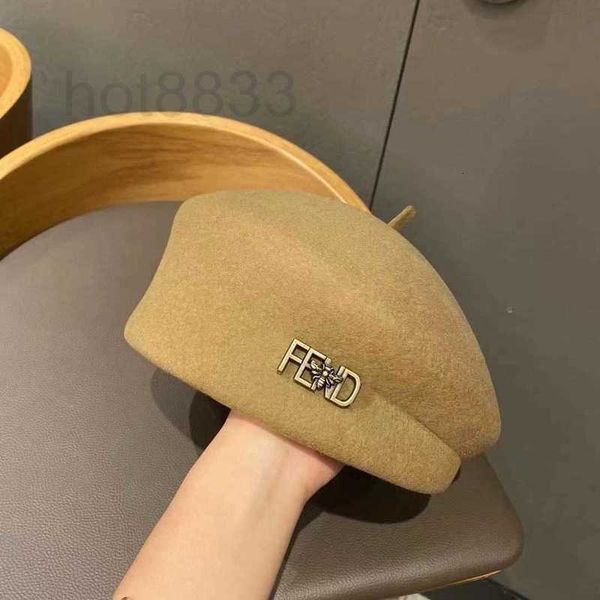 

berets designer fashionable f woollen cloth beret hat for women elegant three-dimensional letter painting pumpkin 2r9o, Blue;gray