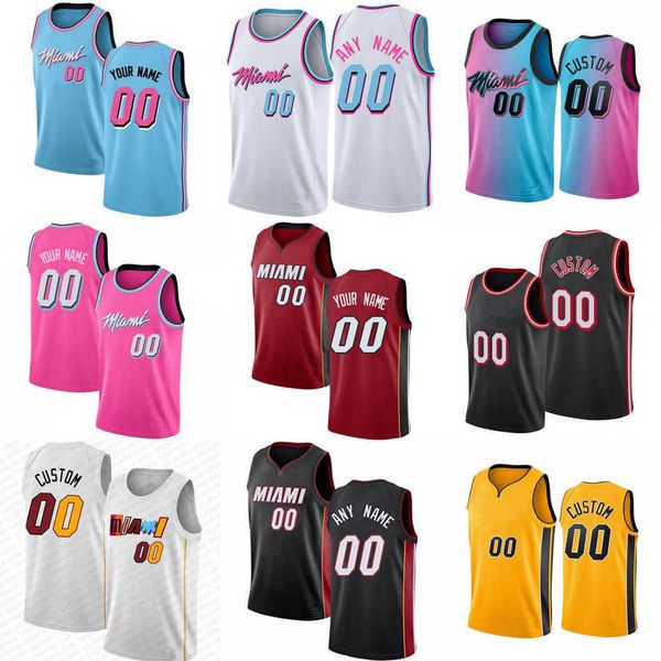

mens women youth miami''heat''custom 77 omer yurtseven jimmy 22 butler 13 bam adebayo tyler 14 herro dwyane 3 wade baske, Black;red
