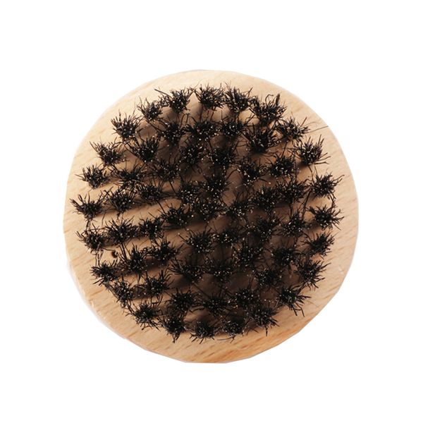 

natural premium men boar hair bristle hard round wood handle brush, Silver