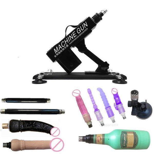 

toys massager automatic telescopic machine with 6 different size balls dildos love gun for man women products