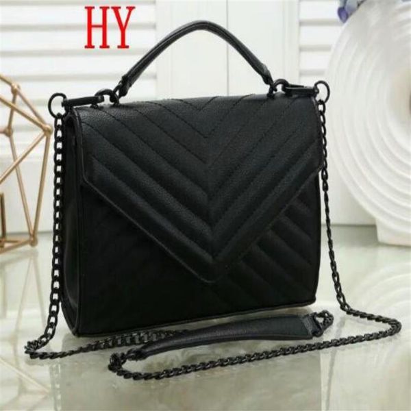 

2021 fashion crossbody handbags sheepskin bag caviar metal black chain handbag genuine leather flip cover diagonal shoulder ba303i