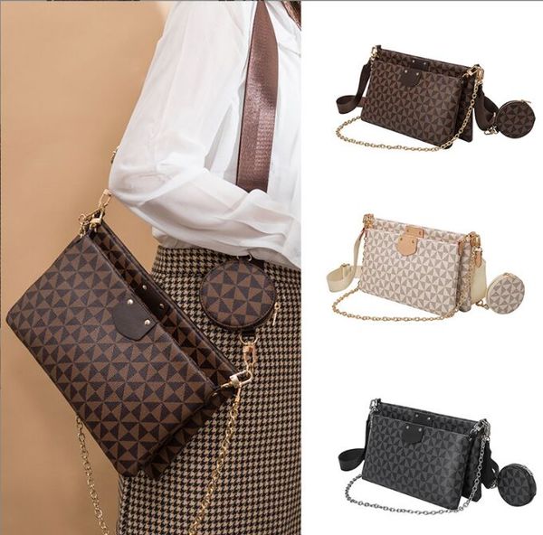 

fashion luxury designer classic women bag print letter chain bag quality leather card wallet crossbody purse shoulder messenger handbags