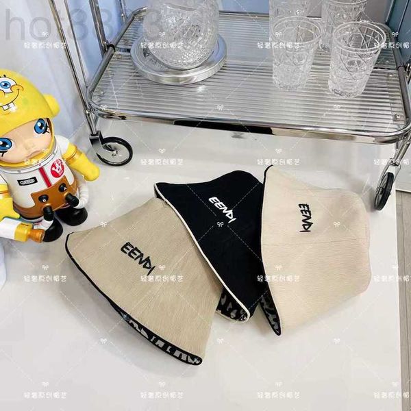 

wide brim hats & bucket designer ff letter 22 new double-sided printed leopard fisherman mask bucket hat handsome simple lovers zdwa, Blue;gray