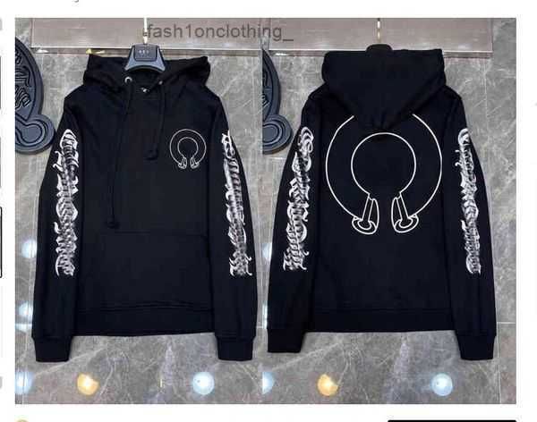 

classic fashion luxury zipper ch hoodies designer horseshoe sanskrit cross print pullover hooded coat jacket sweatshirts sweater 79 r5ii, Black