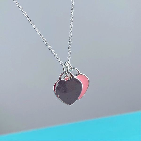 

classic heart necklace high end designer 18k gold women's pendant girl's original jewelry gift 316l stainless steel, Silver