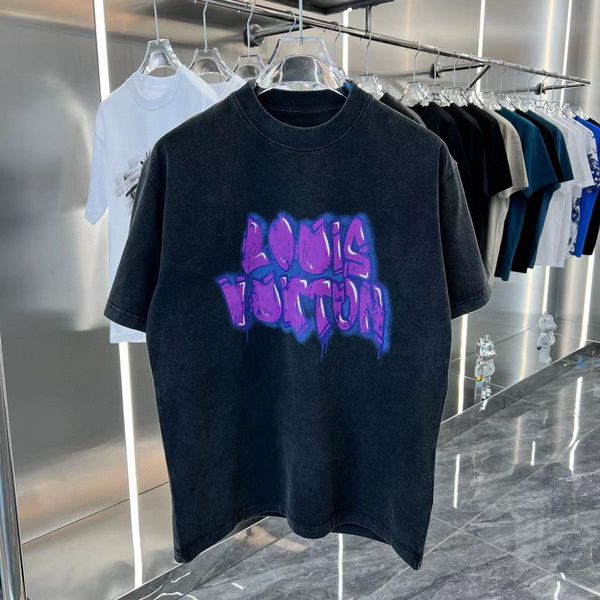 

23ss designer letter printed t shirts tee sweatshirt fashion high street short sleeves summer casual t-shirt breathable men women crew neck, Black;brown