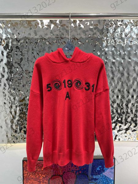 

womens sweaters chest digital embroidery hooded pullover knitted sweater off shoulder long sleeves loose comfortable knitwear women clothing, White;black