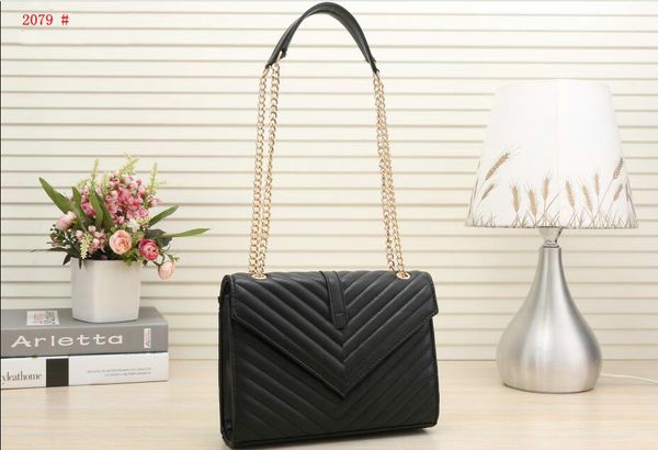 

designers leather shoulder bags diagonal crossbody bags fashions luxury totes handbags clutch purses ladies wallets gold chain bag