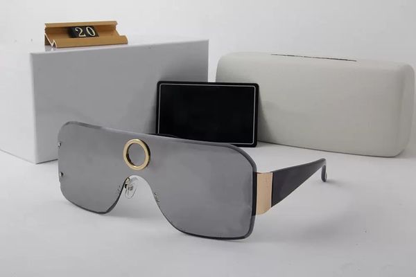 

luxury summer sunglasses man woman fashion uv protection big connection lens frameless goggle beach sun glasses design uv400 7 color, White;black