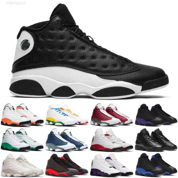 

13 13s mens basketball shoes del sol court purple black cat lakers love and respect men sports women size 5.5-15.5