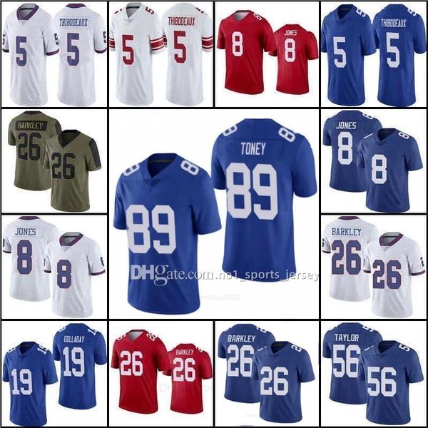 

custom football jersey 5 kayvon thibodeaux 26 saquon barkley embroider men women youth jersey 3xl, Black;red