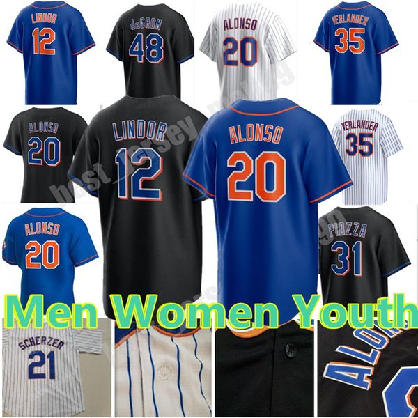 

custom francisco lindor justin verlander jersey pete alonso bassitt daniel vogelbach ender inciarte max scherzer jacob degrom jeff mcneil st, Blue;black