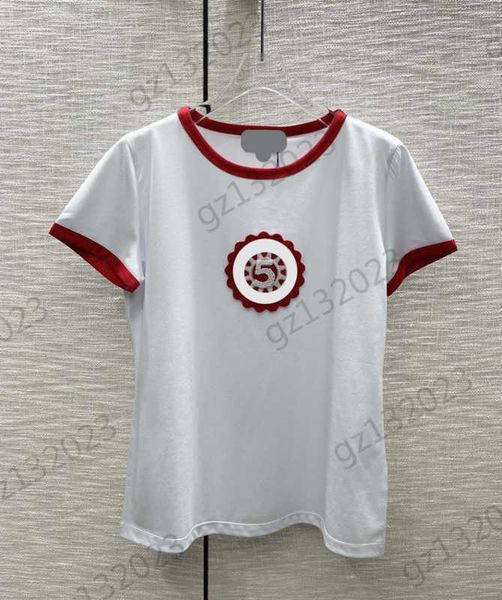 

womens clothes t-shirts designer digital letter logo decoration round neck t-shirt pure cotton fabric comfort joker shirt women apparel 1970, White