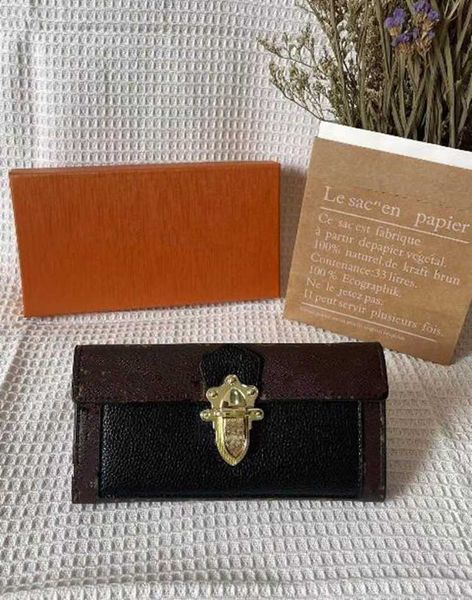 

m60531 sarah wallet designer women's long envelope flap emilie josephine wallet key card coin holder purse mini pochette accessoires, Red;black