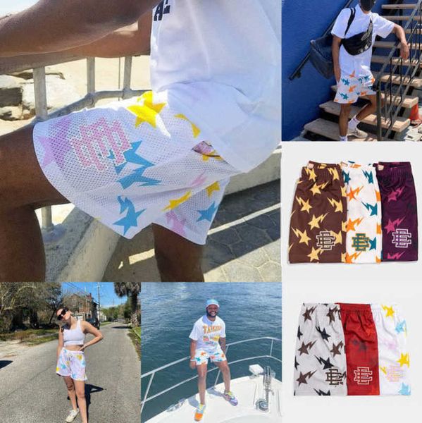 

men's fashion luxury ee shorts eric emanuel basic new york city skyline men women jog pants loose casual fitness muscle sports beach sh, White;black