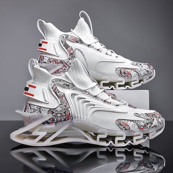 

2023 new style fashion blade shoes terrascape large size breathable white net shoes running men sneakers