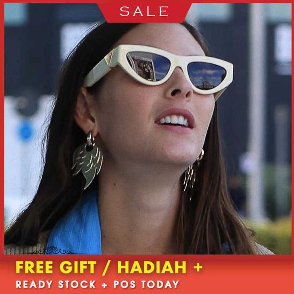 

luxury designer brand sunglasses uv400 23 b family style ins net red same cat eye female personality fashion green bv1176, White;black
