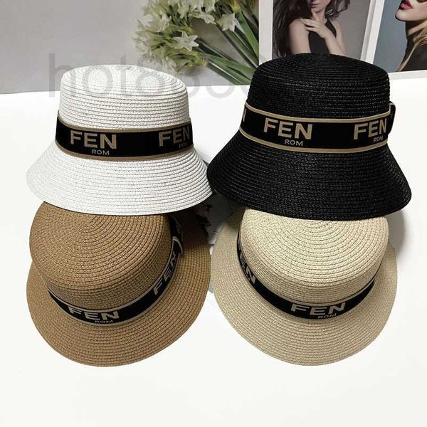 

wide brim hats & bucket designer round straw hat fashion big brim woven sun women's casual protection breathable personality g0f2, Blue;gray