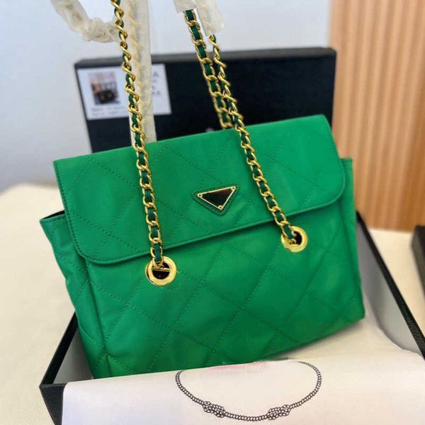 

luxury nylon women bag designer shoulder bags chain messengerbag fashion rhombic pattern handbag lady crossbody purse