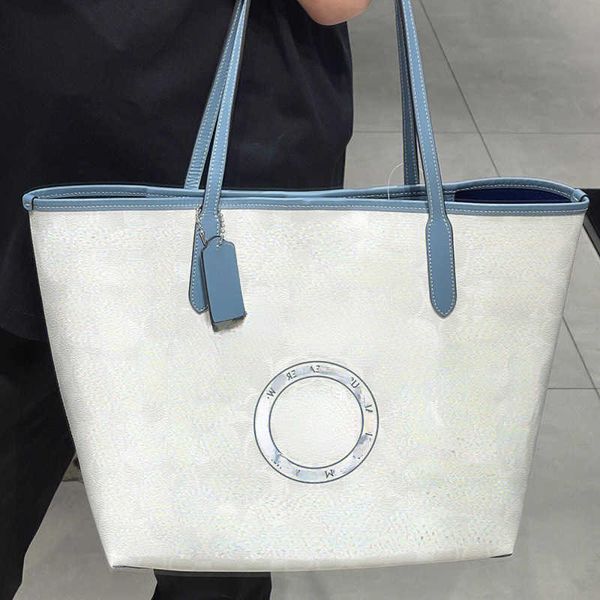 

shoulder bags 2022 new designer women's bag glacier white magnetic buckle shopping varsity college style old flower color matching port