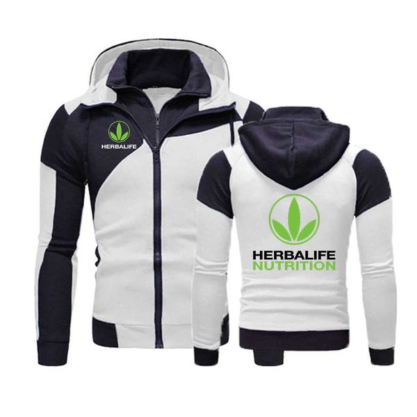 

herbalife nutrition jackets sweatshirt hoody fleece cotton zipper harajuku male clothing hoodies applique coats, Black;brown