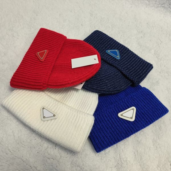 

mens beanie designer p knitted hat bucket cap inverted triangle winter casual plain autumn and winter fashion design knit hats fall woolen l, Blue;gray