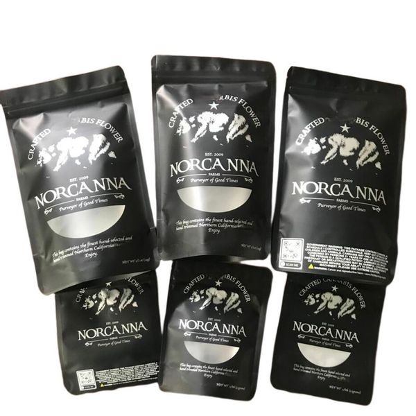 

14g mylar bags norcanna plastic packaging bag 3.5g empty smell proof zipper package 1/2 oz stand-up pouch herb flower baggies