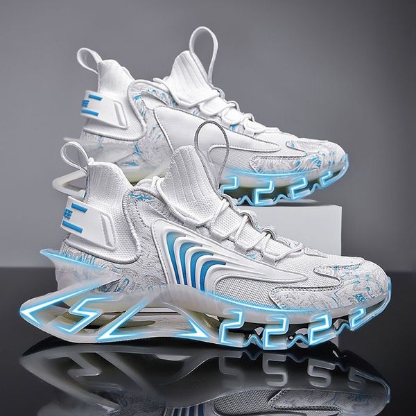 

2023 new summer breathable white net shoes large size running men fashion blade shoes