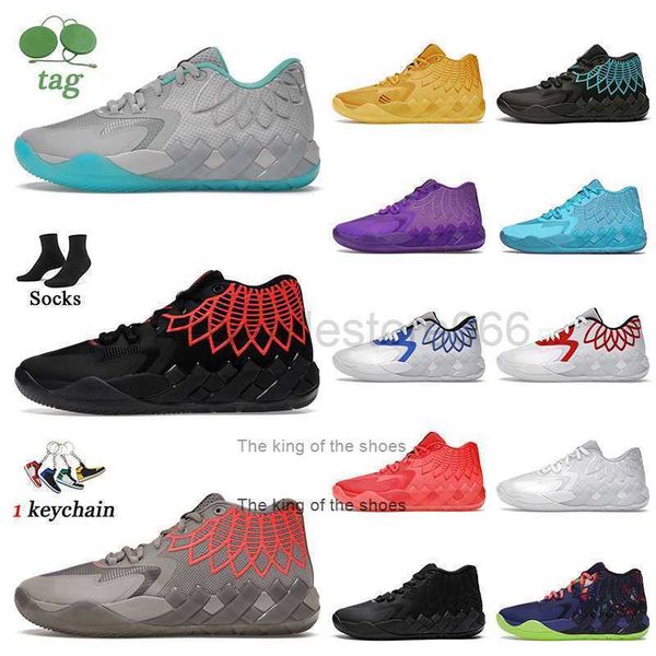 

lamelo ball rick and morty basketball shoes mb.01 galaxy buzz city queen not from here red blast