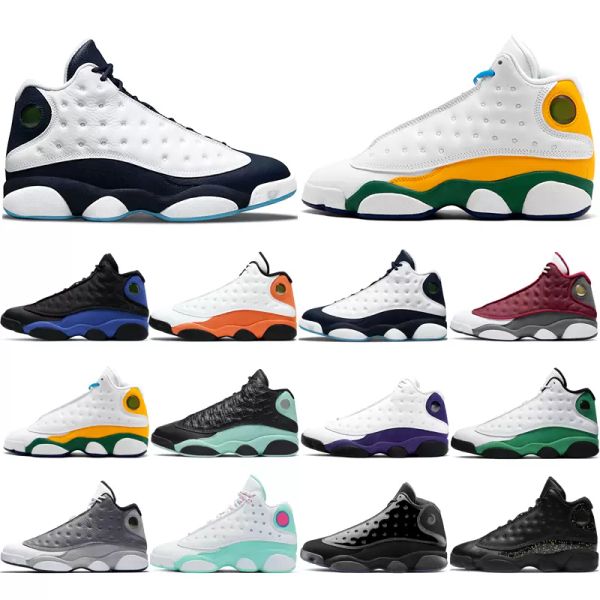 

13 13s men basketball shoes brave blue court purple del sol red flint obsidian black cat hyper royal got game phantom houndstooth mens train
