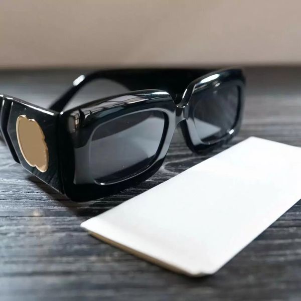 

2023 fashion classic design polarized 2023 luxury sunglasses 0811s black gray rectangular-frame sun glasses women case, White;black