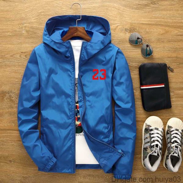 

movement designer spring and summer new pilot jacket men women casual windbreaker 23 printed zipper thin section hooded coat huiya03, Black;brown