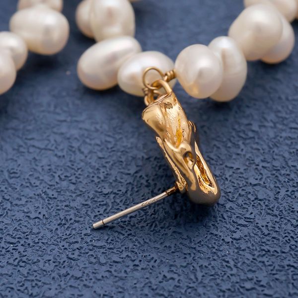 

the new 2023 fresh water pearl fashion chandelier niche design high temperament light luxury earrings, Silver