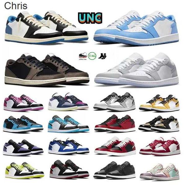 

2022 new jumpman 1 low 1s basketball shoes og fragment design university blue unc black shadow light smoky grey men women sneakers eur, Black;white