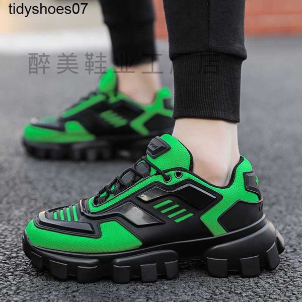 

designer dress shoes oversized sneakers prax dad's women's running thick soled lovers' breathable board shoes size 35-45, Black