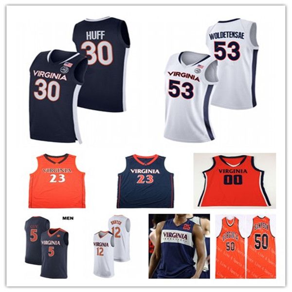 

ncaa virginia uva college basketball jerseys kihei clark jayden gardner armaan franklin reece beekman kadin shedrick ben vander plas deandre, Black