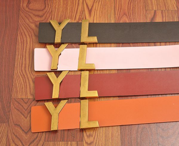 

classic luxury designers belt wide version solid color women belts luxury letter pin needle buckle width 7 cm size 95-115 fashion trends gif, Black;brown