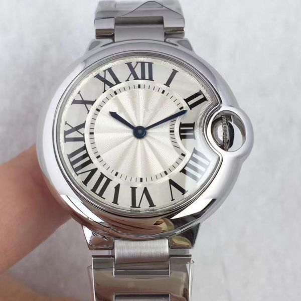 

2023 u1 grade aaa factory mens sports watches series 42 mm white dial stainless steel strap automatic mechanical wristwatch, Slivery;brown