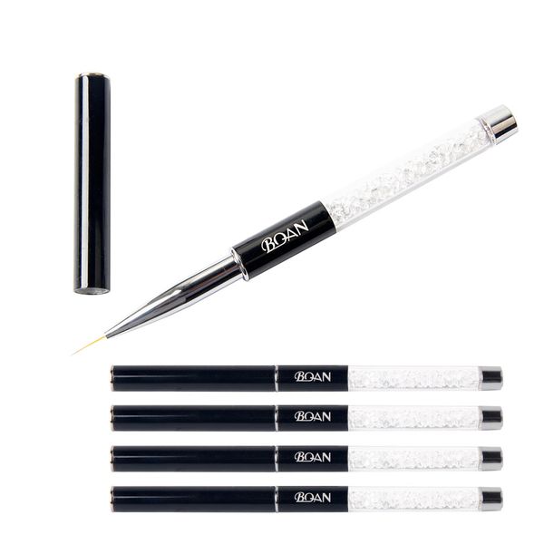 

nail art tools nail toolsnail brushes 1 pcs crystal handle 5mm/7mm/9mm/11mm drawing brush liner brush painting pen gel polish crystal nail, Yellow