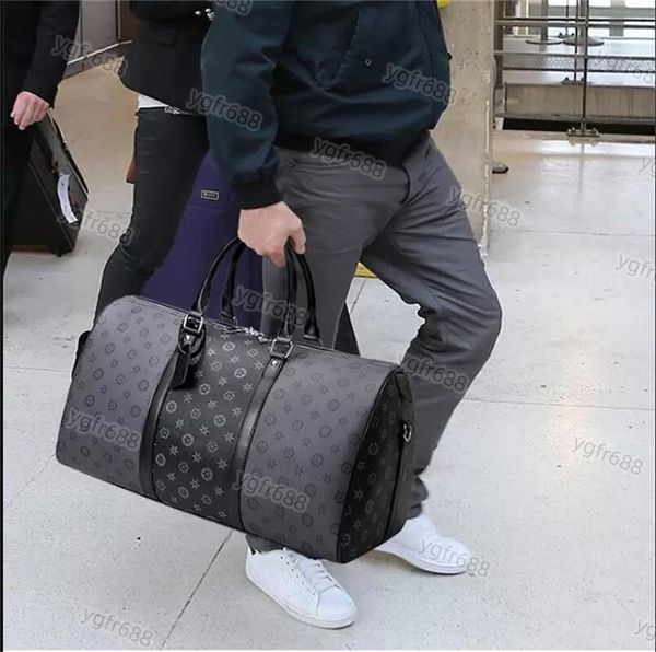 

men duffle bag women travel designer bags hand luggage travel bags men pu leather handbags large crossbody bags totes 55cm