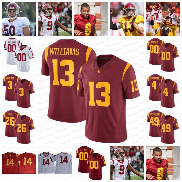 

football jerseys custom usc trojans football jersey tyron smith 1 mike williams 20 mike garrett 2 robert woods 58 rey maualuga 10 brian cush, Black;red