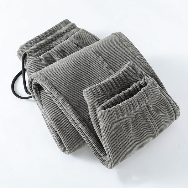 

designer chenille and fleece sweatpants for men and women winter warm soft maternity pants, Black
