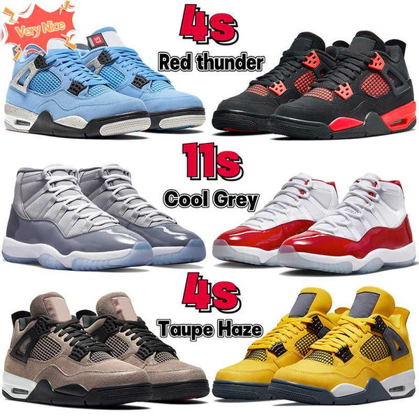 

2023 boots jumpman basketball shoes 4 4s red thunder university blue taupe haze 11 11s midnight navy velvet cool grey cherry black cat high-